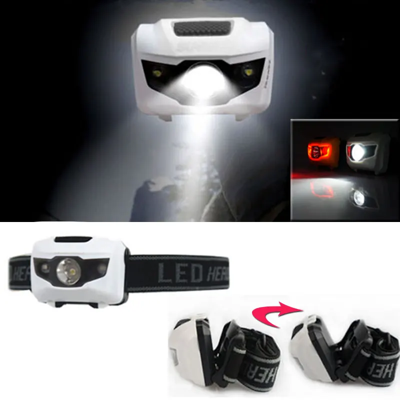 1x 900Lumen 4Mode Waterdicht R3 + 2LED Koplamp Koplamp Torch Light Koplamp