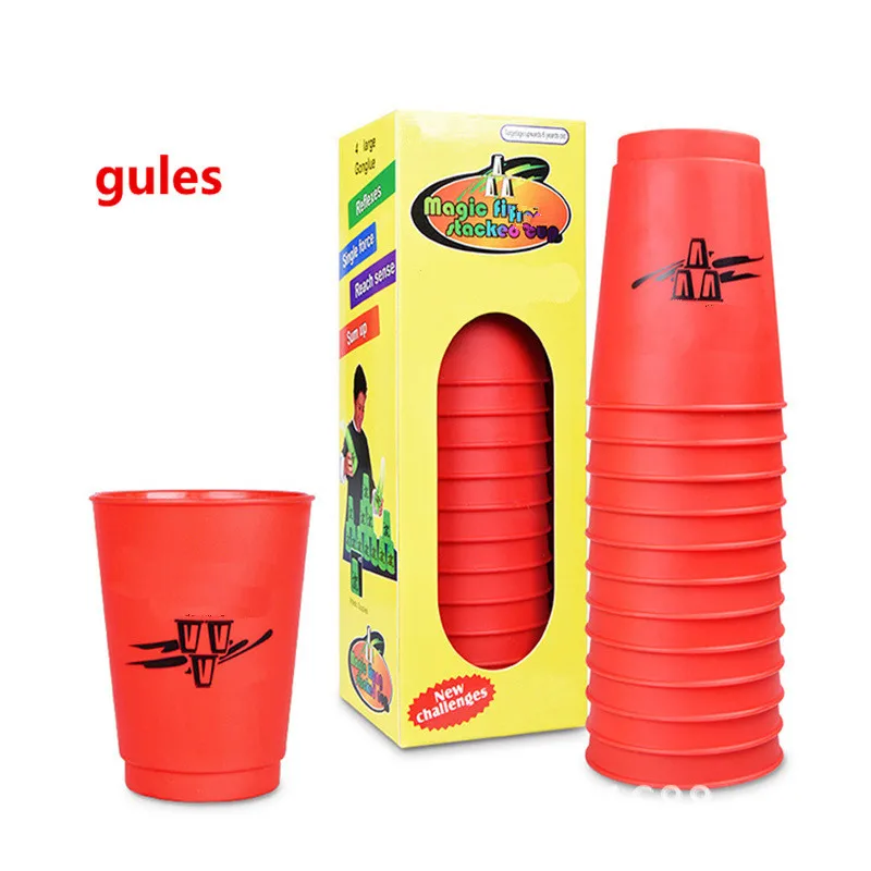 Jeu de tasse magique 12 pièces/ensemble, en utilisant les jouets de sport de compétition, concours créatifs, défie leurs propres jouets, sport de vitesse manuelle