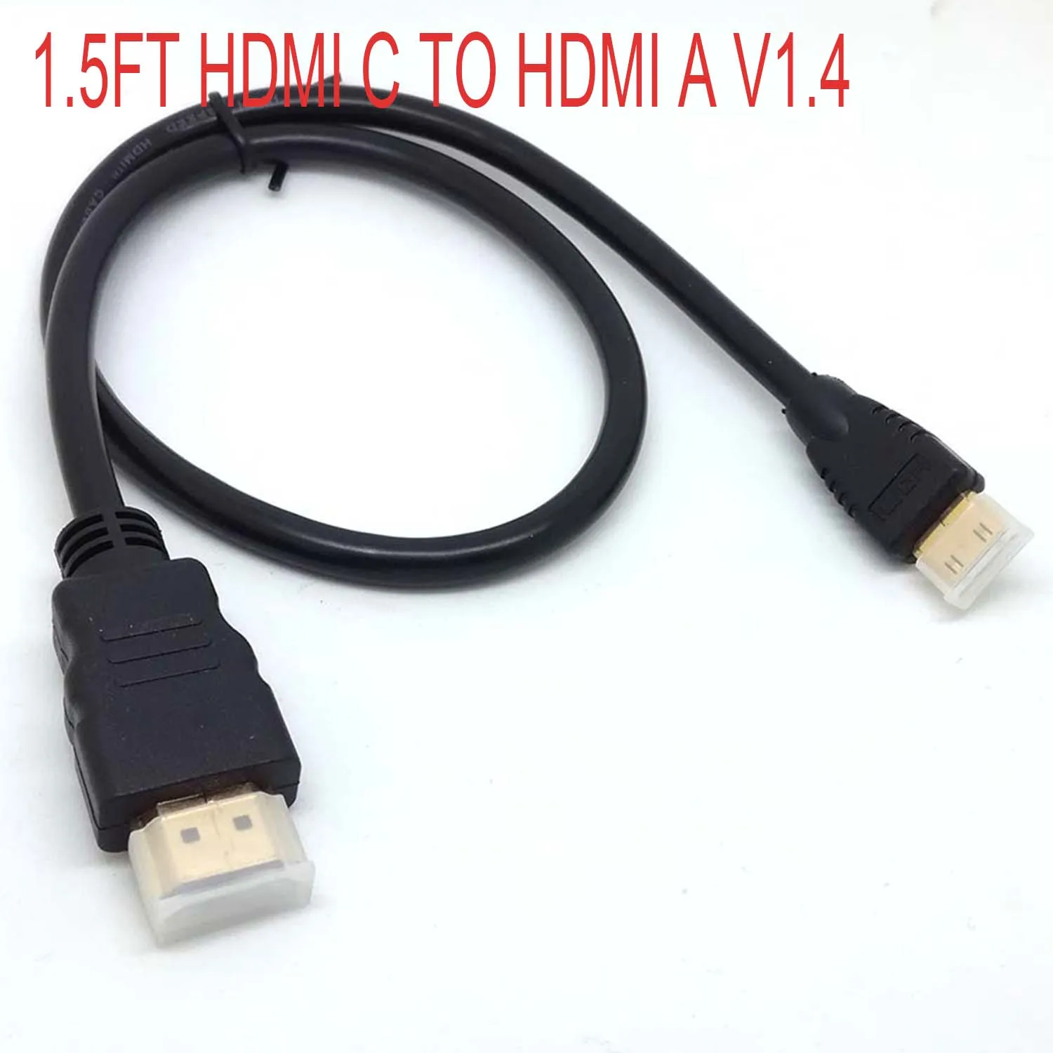 5ft mini hdmi-compatível c macho para hdmi-compatível um macho v1.4 cabo hd para panasonic lumix DMC-FZ48 DMC-ZX3 DMC-ZR3 câmera
