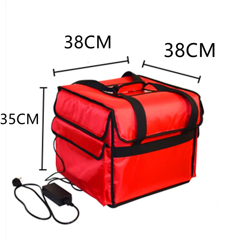 12V pizza insulation package thermostat heated suitcase Ice pack travel takeaway box lunch bag food delivery handbag waterproof