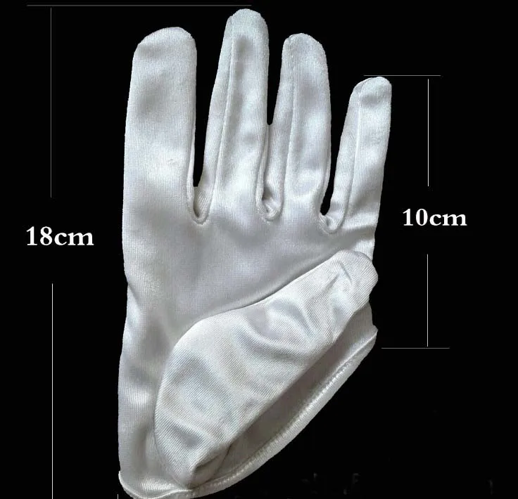 Halb palm handschuhe stretch satin multicolor weiß elfenbein braut Hochzeit Opera Abend Party Prom Kostüm Mode finger Handschuhe