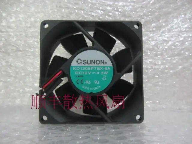 

SUNON KD1208PTBX-6A DC 12V 4.3W 80x80x25mm 2-Wire Server Cooling Fan