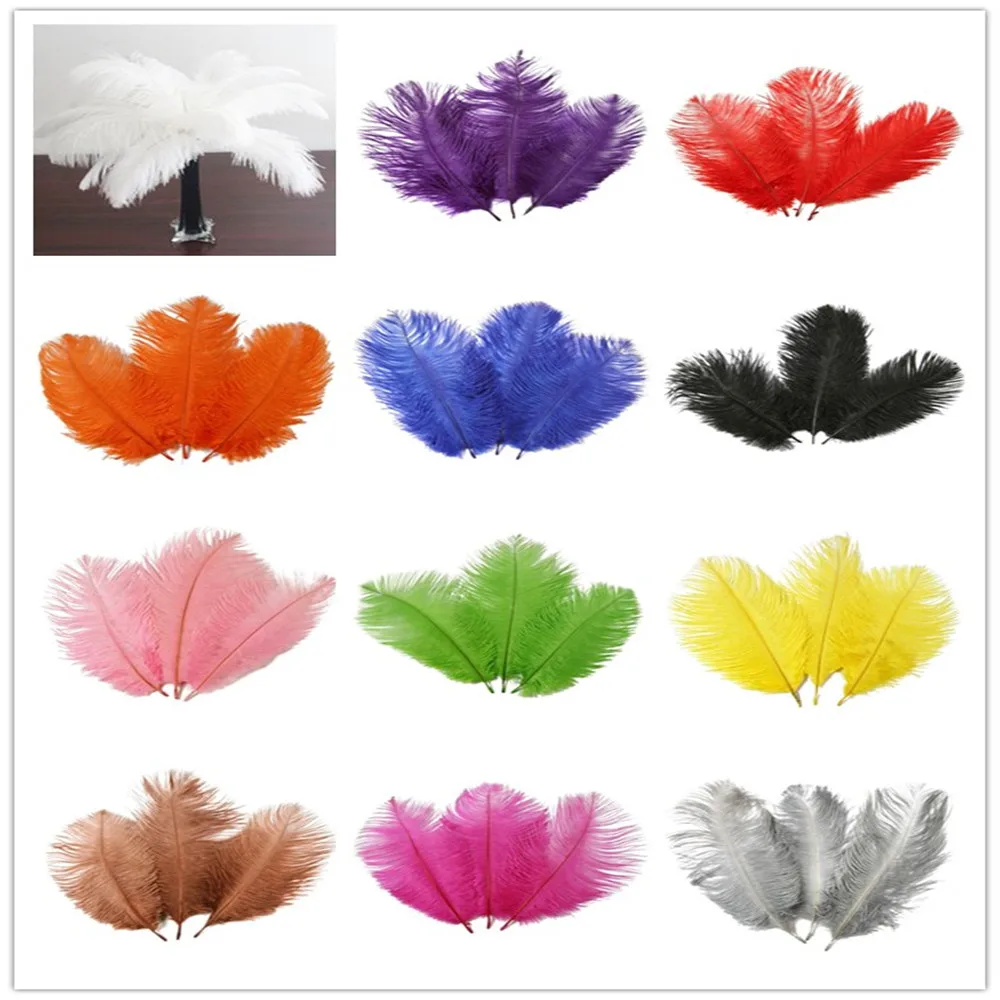 Wholesale! 10Pcs High Quality  Natural Ostrich Feathers 6-8inch / 15-20cm DIY Wedding Party Decoration Jewelry Accessories