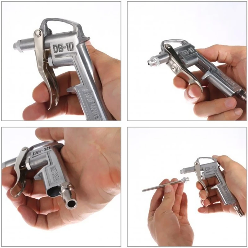 Pistola de ar comprimido para limpeza, pistola de ar comprimido para limpeza com mangueira de ar pneumática, pistola de pintura por pulverização de poliuretano, ferramenta de limpeza com tubo de mola