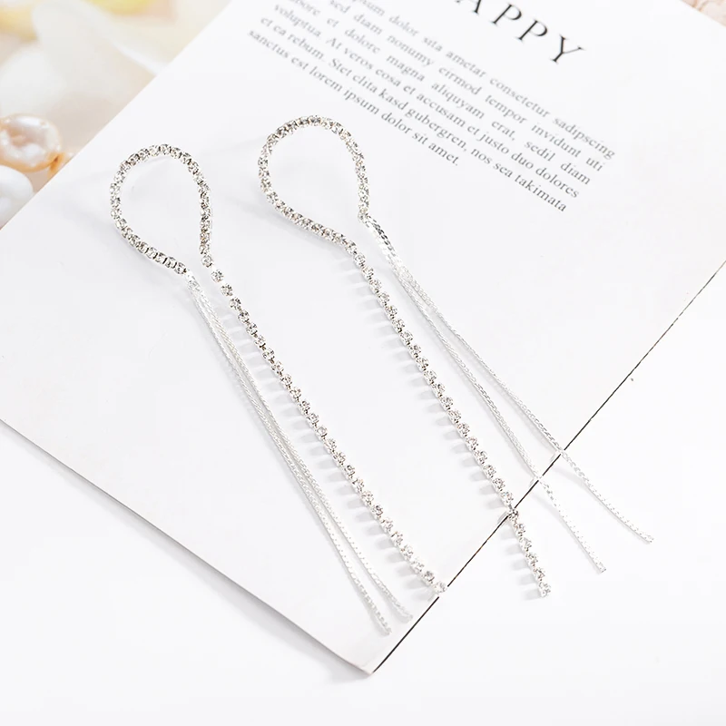 YFJEWE Summer Long Tassel Earrings for Women Big Sector Statement Dangle Earrings Bohemian Fringe Earring Jewelry E543