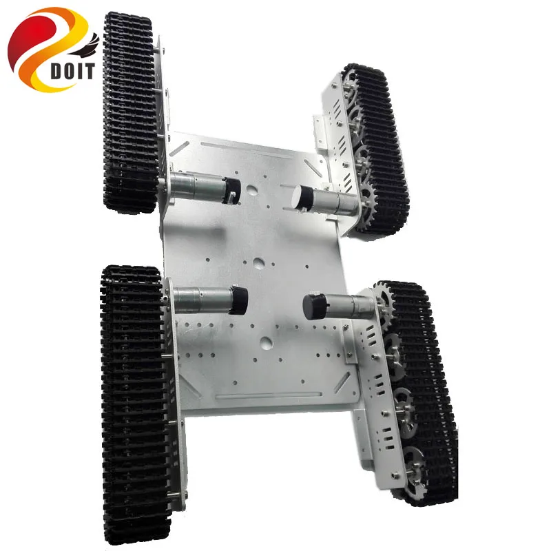 Doit 4wd metal robô tanque chassi do carro t600 4 movidos a motor rastreado modelo trilha rastreador inteligente lagarta lagarta