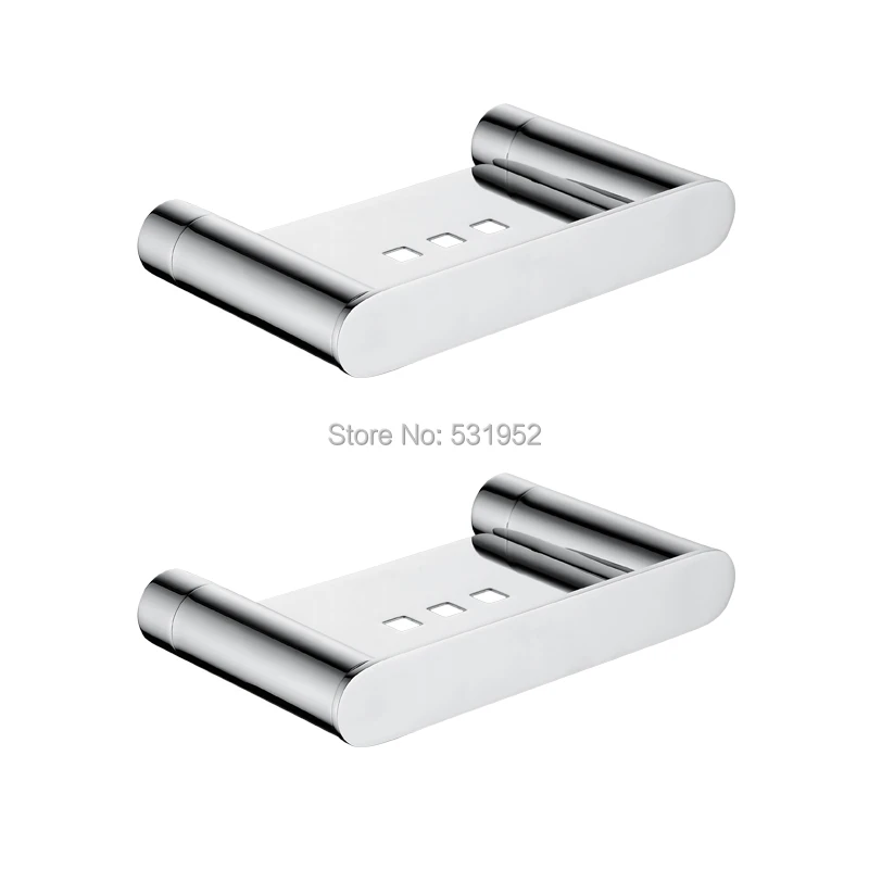 High Quality Stainless Steel Soap Draining Rack Wall Mounted Round Soap Dish Holder Polished Soap Basket Bathroom Accessories