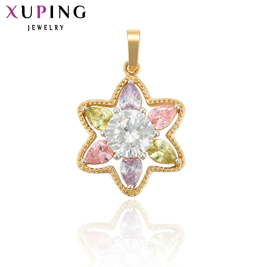 Xuping Jewelry Fashion Elegant Charming New Hexagonal Star Slide Pendant for Women Valentine\'s Day Gifts 34010