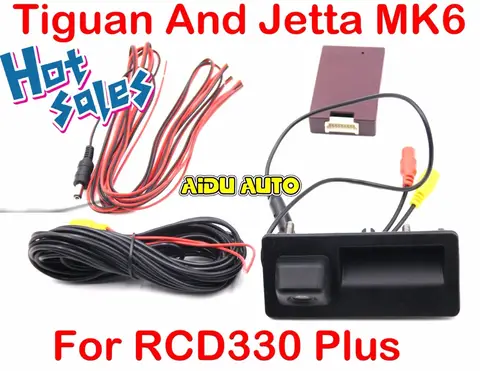 RCD330 Plus MIB Radio Carplay Rcd330+ AV Trunk Handle Rear Camera View Reversing For VW Tiguan Jetta MK6