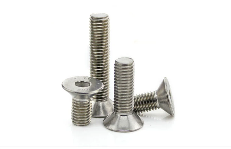 20pcs Stainless steel sink head hex socket screws M6*25/30/35-50 mm flat head hex socket screws bolts