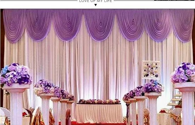 

Hot Sale Wedding Backdrop Curtain High Quality Wedding Decorations 6m*3m Background Scene Wedding Decor Supplies