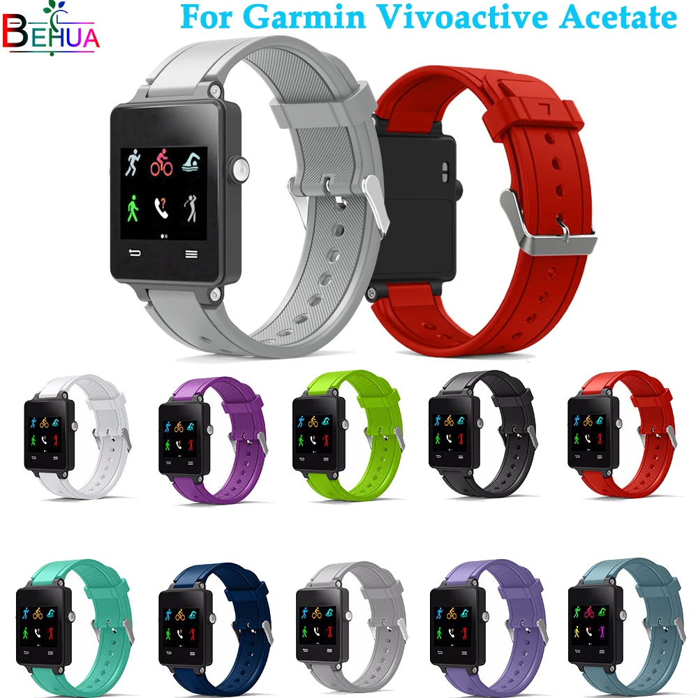 

sport Silicone Wristband strap For Garmin vivoactive acetate smart watch Replacement New watchband For Garmin vivoactive acetate