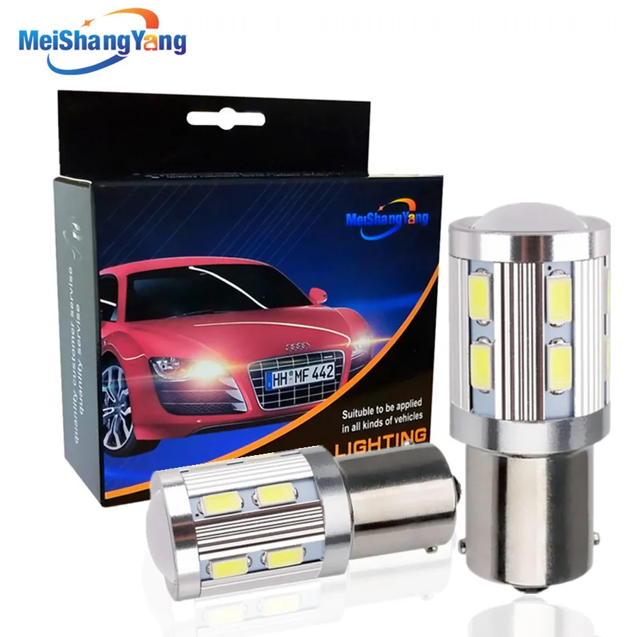 

2PCS 1156 LED P21W BA15S Led Bulb Cree Chip 12 SMD 5730 Auto Brake Turn Signal Reverse Light Automobiles R5W Lamp 12V White