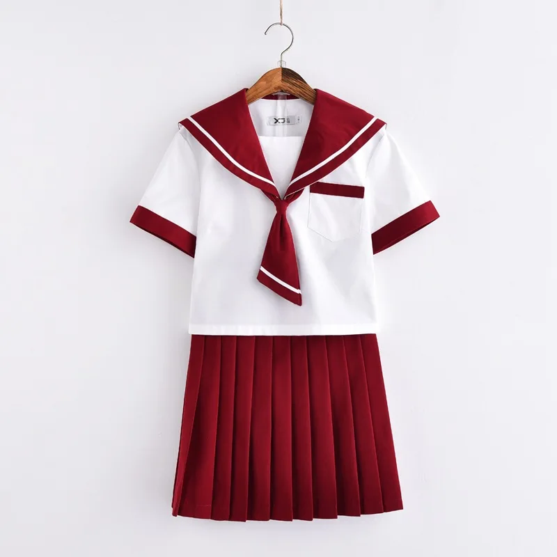 Conjuntos de uniforme japonés JK para niña y mujer, ropa escolar con bordado Sakura, novedad, otoño