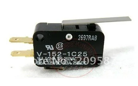 20pcs V-152-1C25 Straight Hinge Lever AC DC Micro Switch Limit Switch