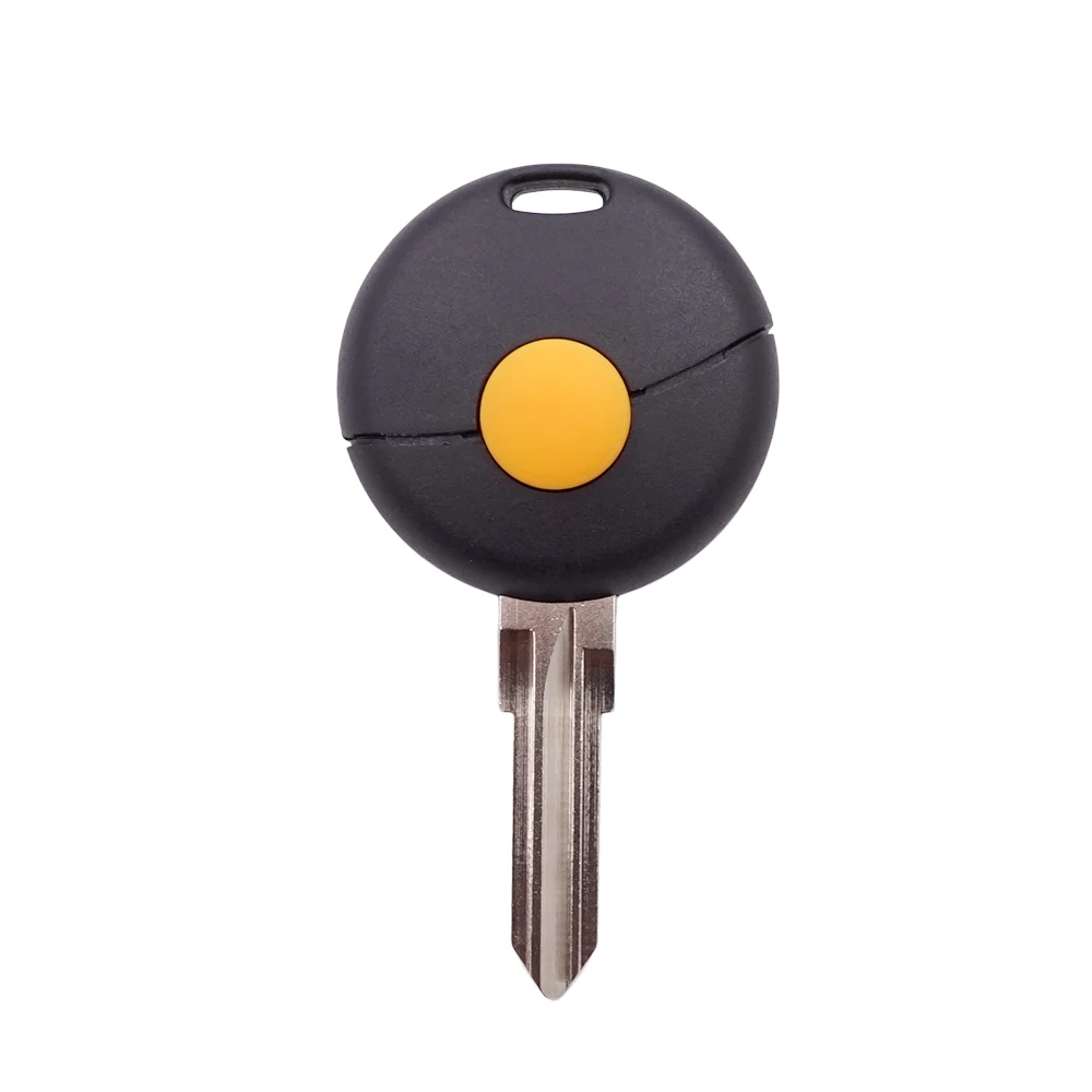 Xinyuexin 1 Button Remote Car Key Shell Case Cover Replacement Fit for Mercedes Benz SMART Fortwo Uncut Blade Key Fob Case