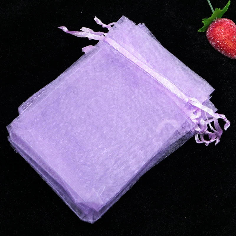 

500pcs/lot 13x18cm Orchid Organza Bags Jewelry Package Organza Pouches Christmas Wedding Favor Boutique Gift Packaging Bag