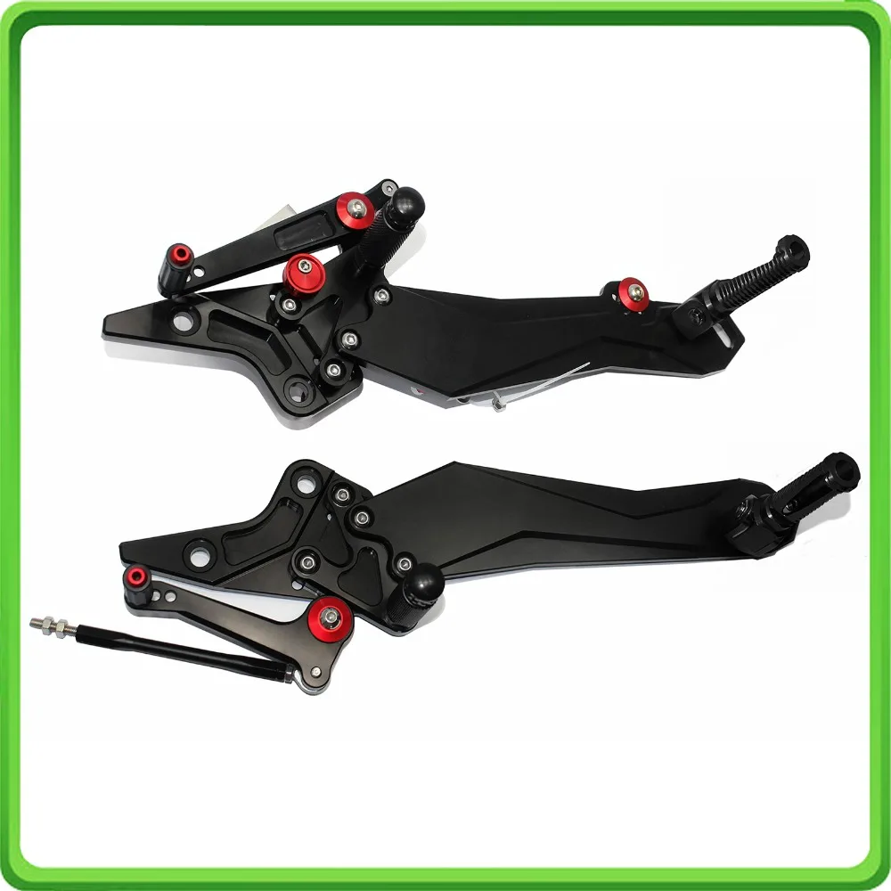 Rearsets footrest foot pegs for 2013 2014 2015 2016 Kawasaki Z 800 Z800 Motorcycle Adjustable Rear sets w/Passenger Pegs Black