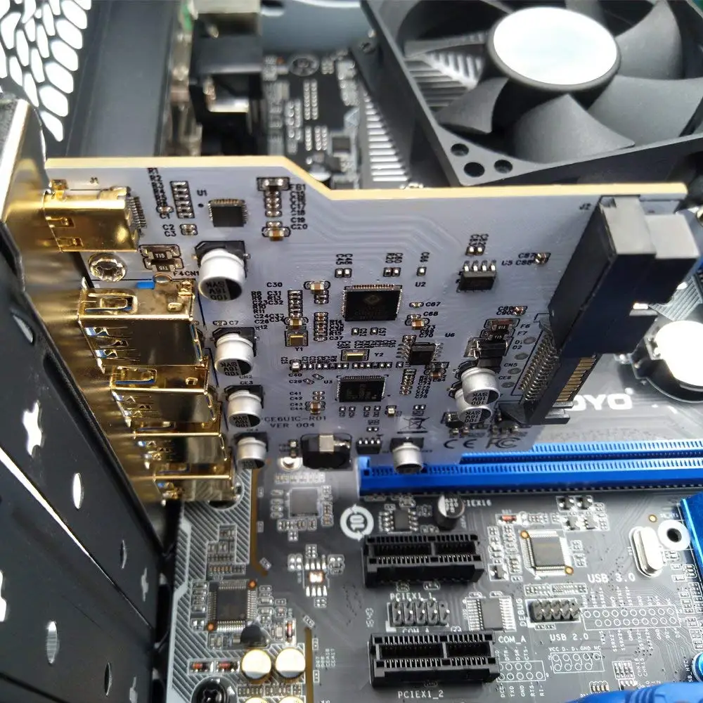 Tarjeta USB 3.0 PCIe Tipo C, adaptador de expansión PCI Express - imagen 5