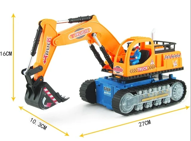 

Excavator Child Toys Electric Light Music Excavators Plastic Boys Vehicles Construction Educational Model Toy For Children Car