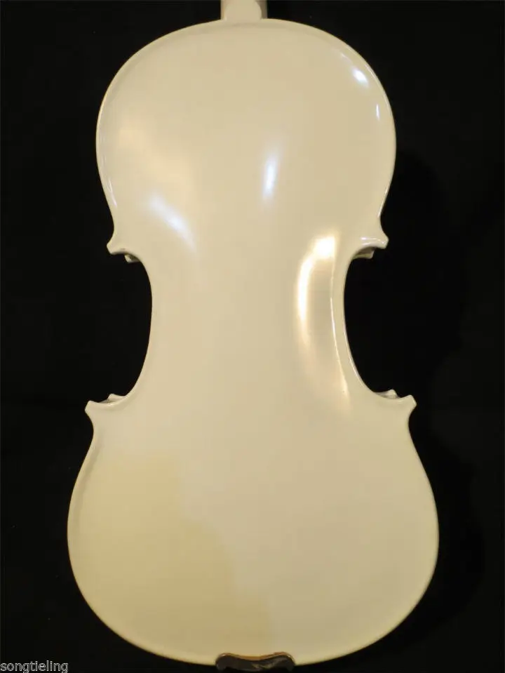 Excellent white color New model 4/4 electric violin +Acoustic violin #8172