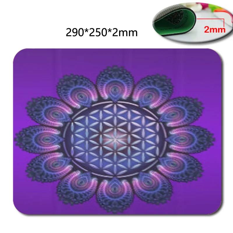 Mairuige Two kind of size to Choose Custom rubber ganming mouse FLOWER OF LIFE  Mouse Pad, Mousepad in18x22x2cm and 29x25x2cm