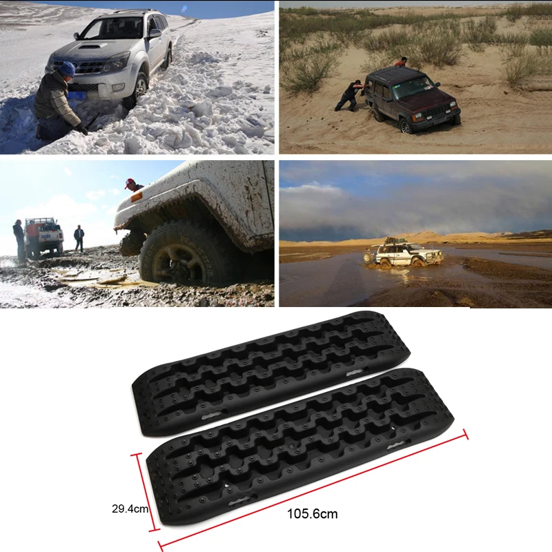 Universal Colorful Traction Track - 2PCS Traction Mat Recovery For Sand Mud Snow Track Tire Ladder 4WD-Traction Boards