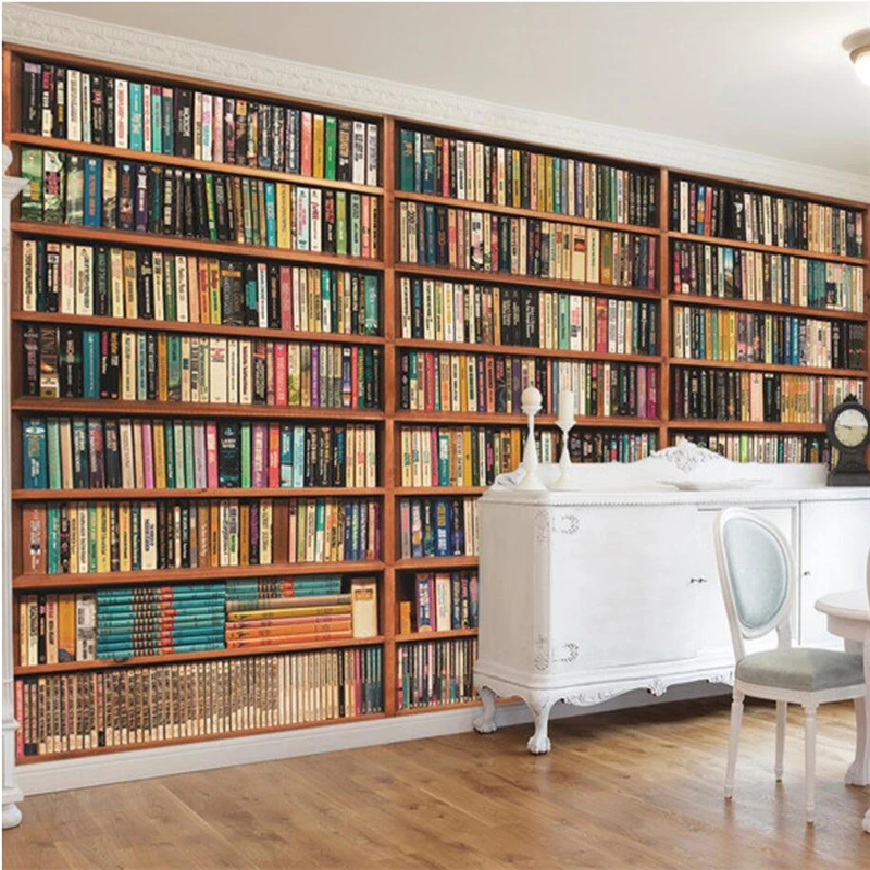 wellyu  papel de parede 3d  Custom wallpaper  European 3D stereoscopic library TV wall  wallpapers for living room  tapety