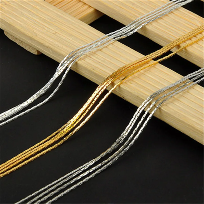 

5m/lot Width 1mm Necklace Snake Chains Bulk For Jewelry Making Metal Copper Gold Silver Color Chains Craft Necklace Findings