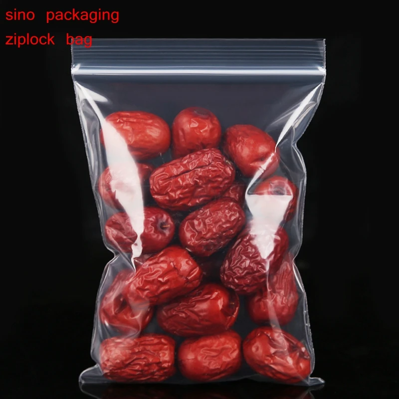 100PCS Extra Heavy-Duty  Reclosable Plastic Packaging Bags Strong Poly Zip Lock Plastic Zipper Clear Zip lock bags Various Sizes