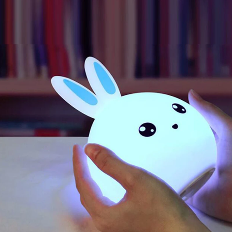 LED Night Light for Children Baby Bedroom LED Night Lamp Cartoon Rabbit Decorative Light Children Sleeping Lamp Bedside Lamp