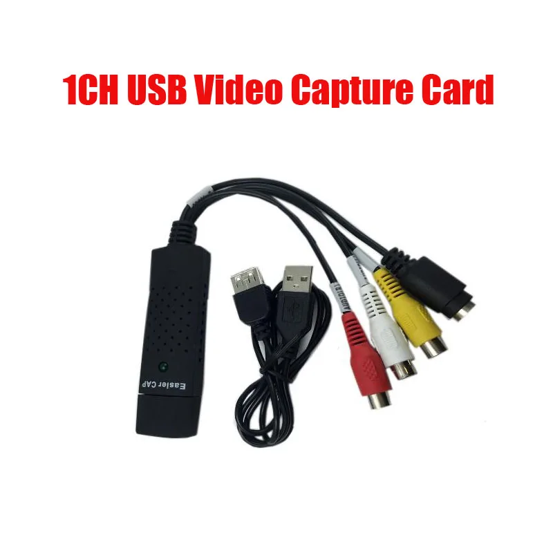 

Free shipping 1ch USB Capture card EasyCAP USB2.0 Video Adapter with Audio-Video dvr card for security pc system