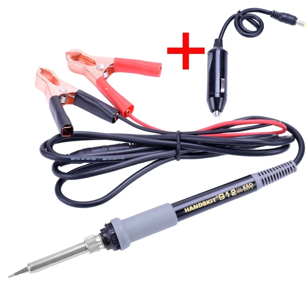 ebakey Soldering Iron DC12V / 35w Car Battery Low Voltage Electrical Soldering Iron Head Clip Portable Soldering Iron