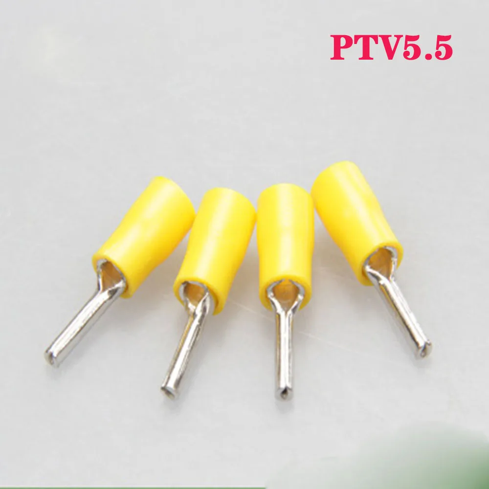 Wire connector PTV series 50PCS Insulated Pin terminals Cable Connector wire terminals Needle Shaped Pre-insulating terminal