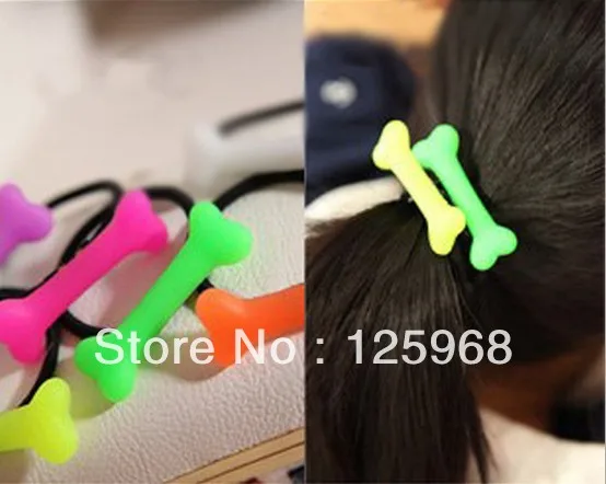 Free shipping!2013 New arrival 24pcs/lot fashion girl women neon color bone style ponytail hair band hair holder elastic ropes