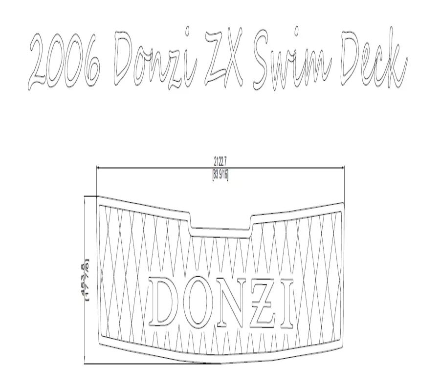 

2006 Donzi 38 ZX Swim Deck Swim Platform Pad Boat EVA Teak Decking 1/4" 6mm