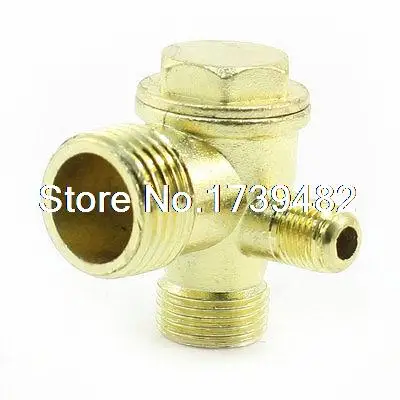 

Copper Tone 3-way Air Compressor Fittings Threaded Check Valve