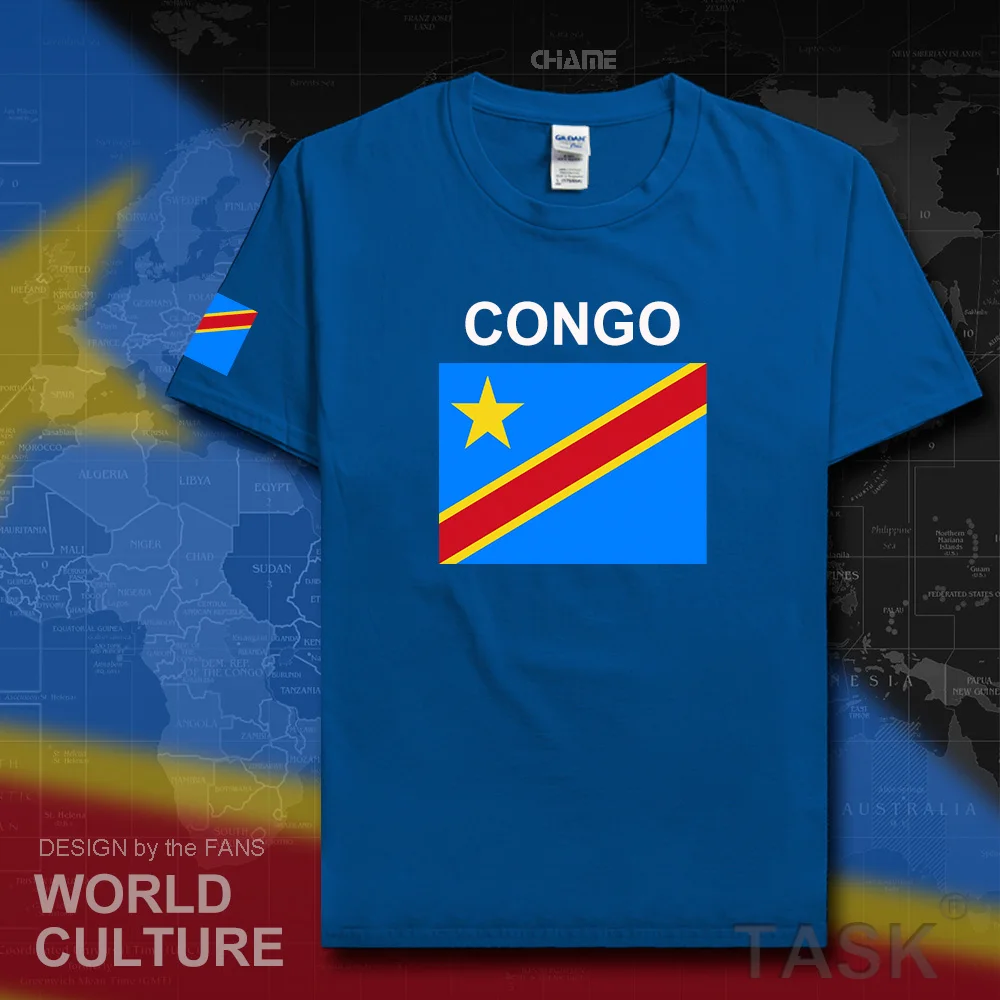 DR Congo men t shirts 2017 jerseys nation team cotton t-shirt gyms clothing tee country tops COD DRC DROC Congo-Kinsha Congolese