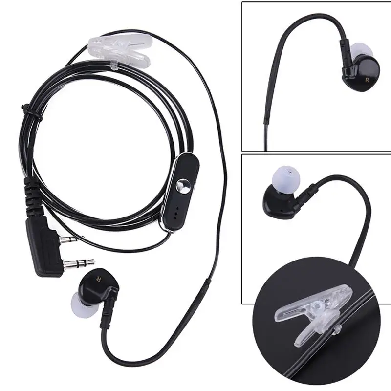 3.5mm 2.5m auricolare 2 PIN cuffia con microfono walkietalcie gioco musica cuffie aziendali per Baofeng uv5R per Kenwood