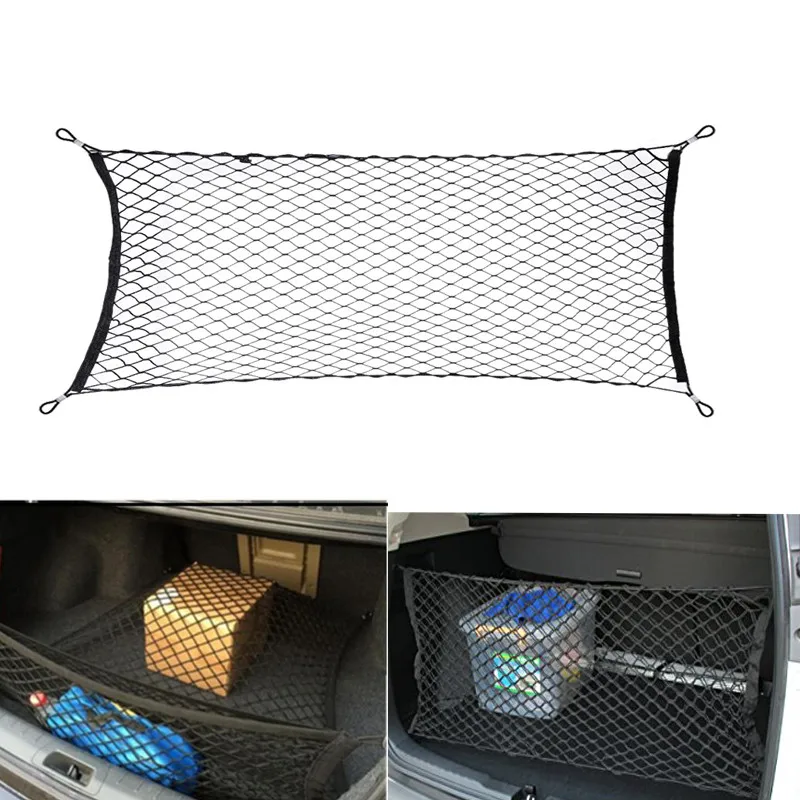 Universal Trunk Cargo Net Car Mesh Storage Organizer with Mounting Screw For Volvo S60 S70 S80 S90 V50 V60 V90 XC60 XC70 XC90