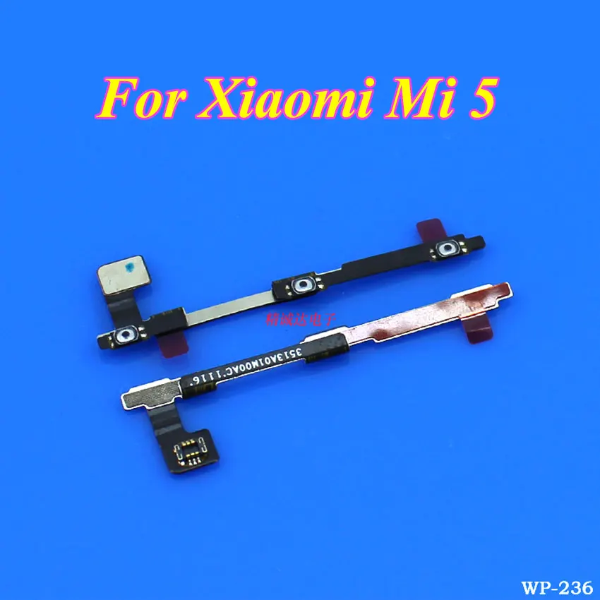 ปริมาณสวิตช์เปิดปิดปุ่ม Flex Cable สำหรับ Xiaomi Mi3 Mi4 Mi 4C 4S 4i Mi5หมายเหตุ Max สำหรับ Redmi หมายเหตุ2 3หมายเหตุ3G 4G Hongmi 3
