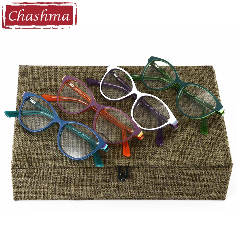 Chashma ماركة مادة الأسيتات الاطفال النظارات الاتجاه أنيق طالب وصفة طبية النظارات الإطار الطفل النظارات البصرية العين