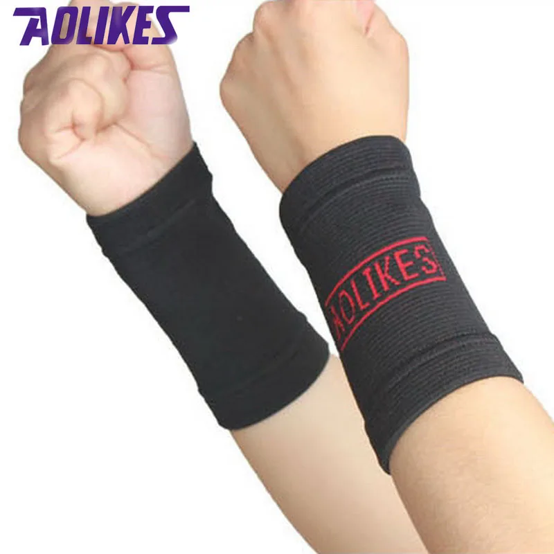 2 pary 11*8 cm Nylon elastyczna sport Wrist Brace wsparcie opaski na rękę opaski dla siatkówka koszykówka tenis siłownia pot opaski