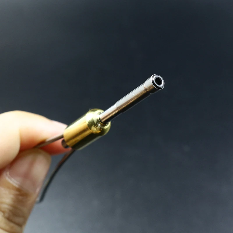 1pcs Standard size heavy bullet head bobbin holder with ceramic tube tip & hollow ball grip fly tying tools fly fishing widgets