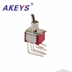 10PCS  MTS-202-C4-NO-6.9mm T80-t 6MM bend foot rocker arm switch rocker lever switch 6P2T/6P3T