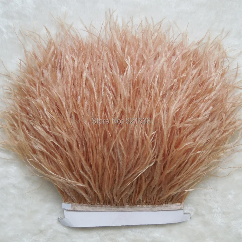 

Light Brown Ostrich Fringe,10yards/lot- Ostrich Fringe Trim Feather,5-6inches height,ostrich feather trimming