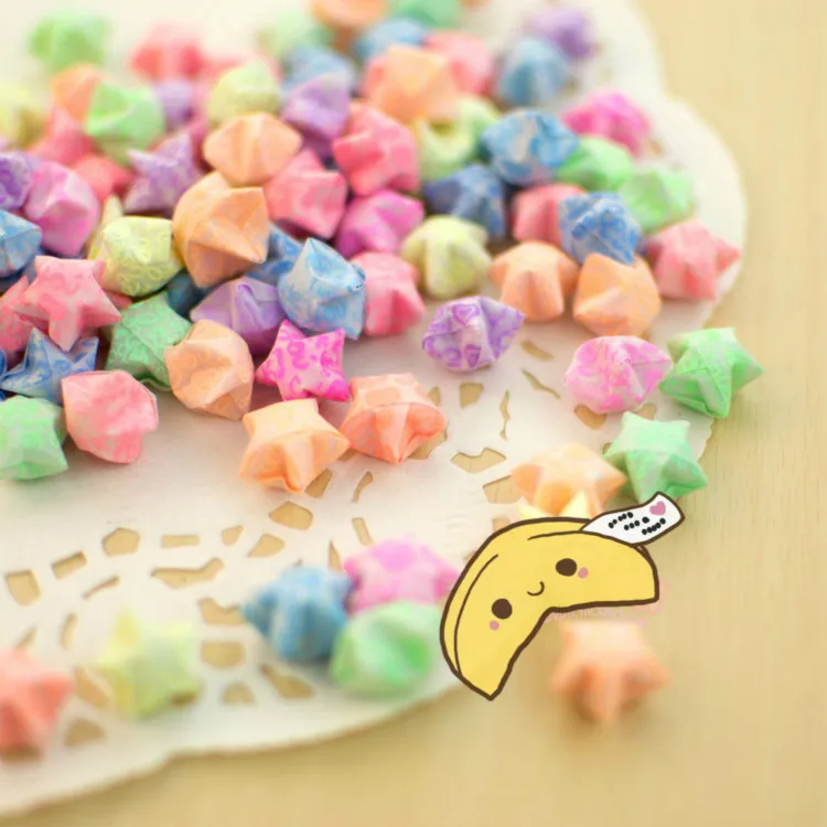 600pcs/lot Luminous Handcraft Origami Lucky Star Paper Strip Folding Glow In The Dark Wedding Party Decor DIY Gift