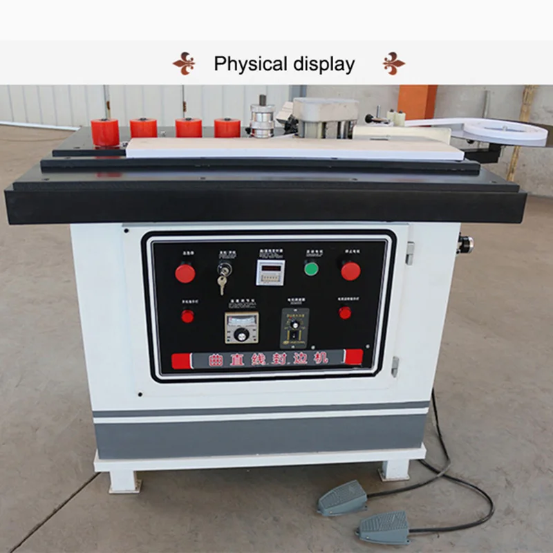 

drawing of wood manual use of car for the curve and the straight wood double sided glue edge banding machine