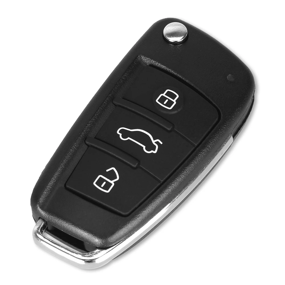 DANDKEY Folding Flip Remote Car Key Shell Case 3 Button Case For Audi A2 A3 A4 A6 A6L A8 TT Without Blade