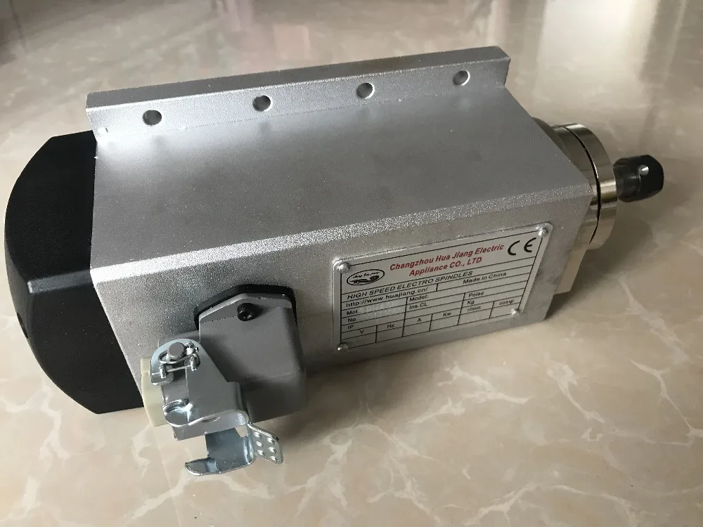 CNC Router Spindle Motor 1.5KW Air Cooled Machine Tool Spindle  + 220V/1.5KW Inverter